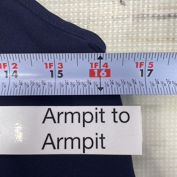 Alya Dress Slip Sleeveless Blue White Chevron Pockets Size Medium - Picture 10 of 13